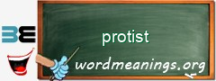 WordMeaning blackboard for protist
